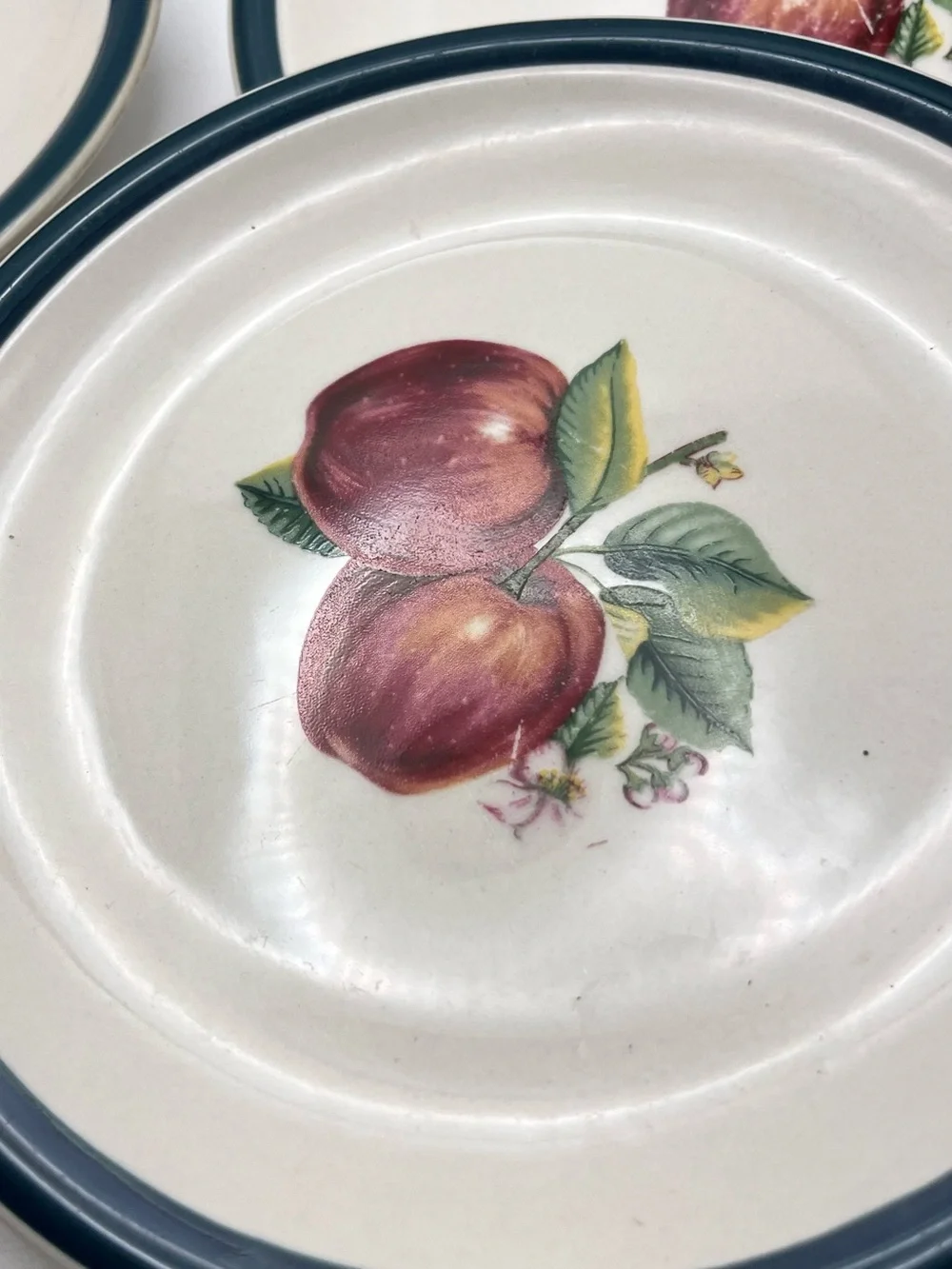 Vintage Casuals by China Pearl APPLE Salad Plate 7.5” ~ Set Of 7